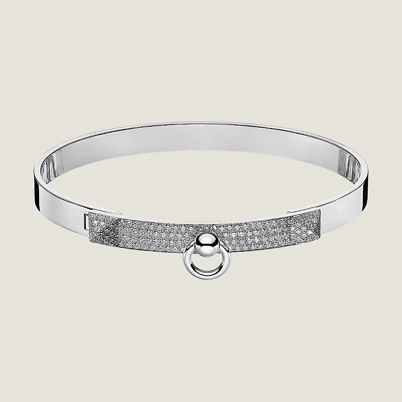 18K Hermes Collier De Chien Diamond Bracelet