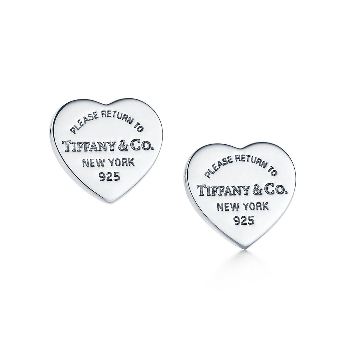 18K Tiffany Return to Heart Tag Stud Earrings