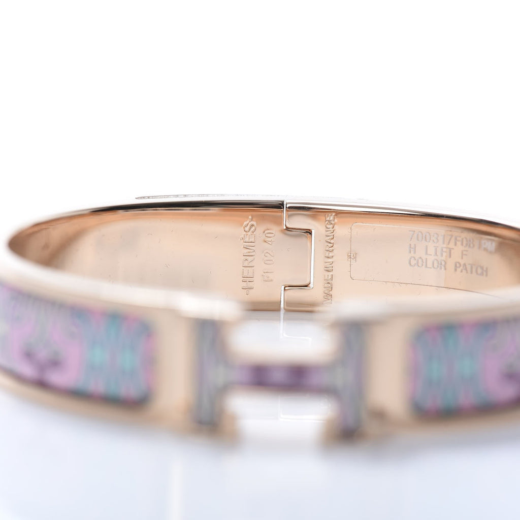 18K Hermes Clic H Lift Pink Bracelet