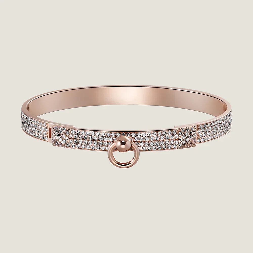 18K Hermes Collier De Chien Diamond Bracelet