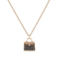 18K Hermes Amulettes Kelly Black Diamonds Necklace