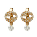 18K Gucci Double Interlocking Gucci Diamond Earrings