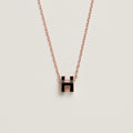 18K Hermes Mini Pop Black Necklace