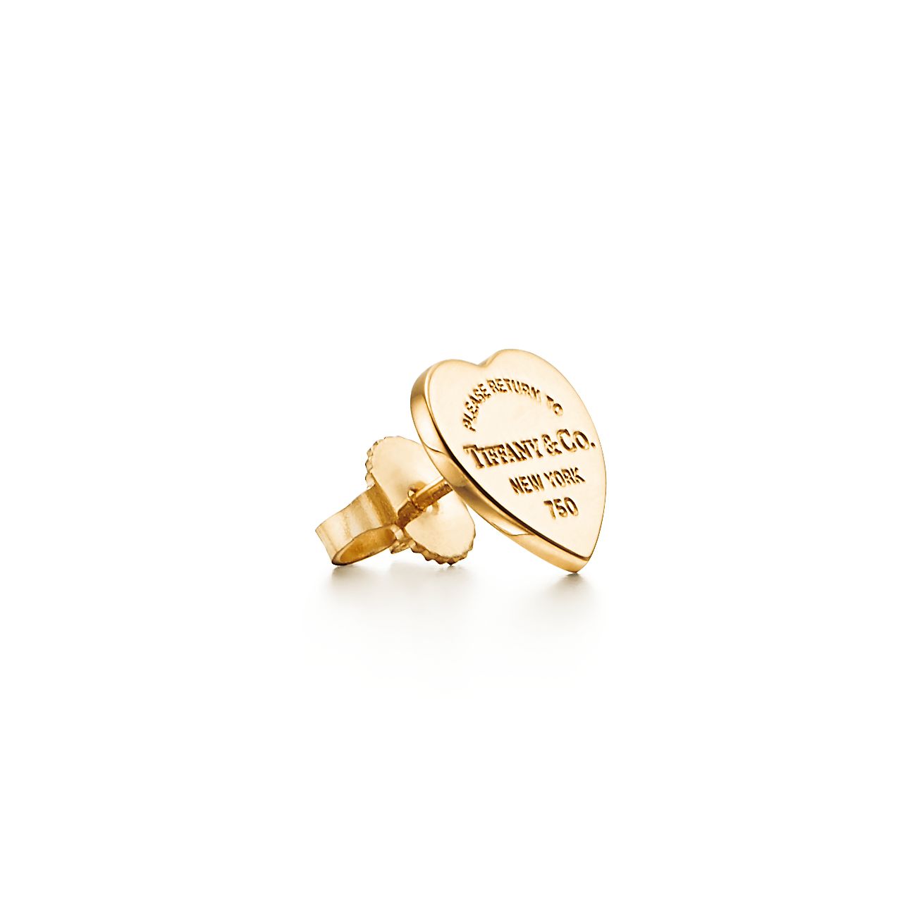 18K Tiffany Return to Heart Tag Stud Earrings