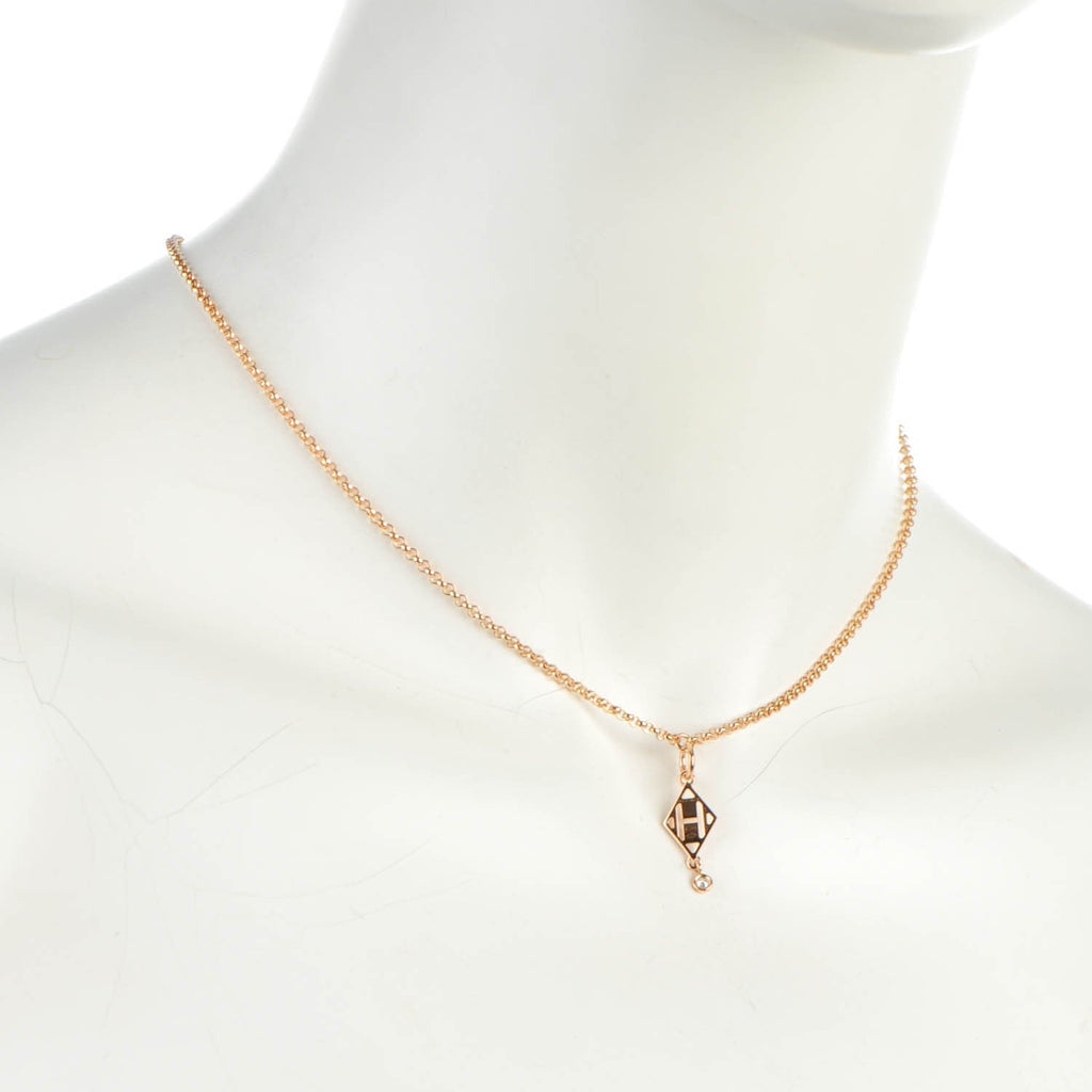 18K Hermes Gambade Pendant Necklace