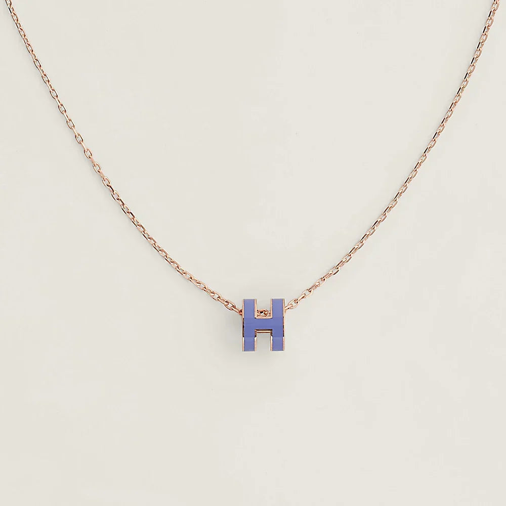 18K Hermes Mini Pop Purple Necklace