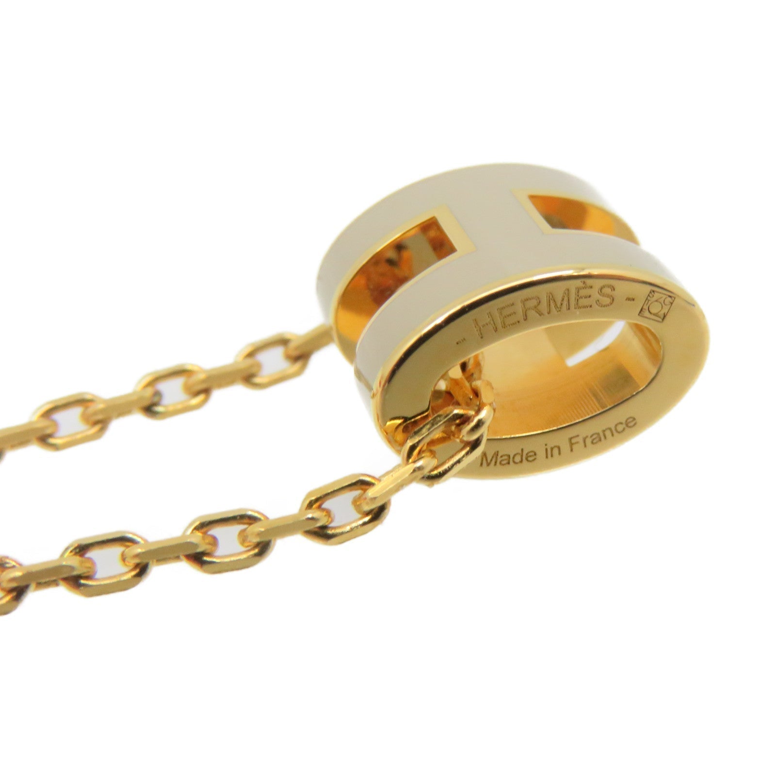 18K Hermes Mini Pop Grey Necklace