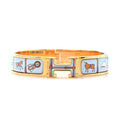 18K Hermes Clic Couvertures Blue Bracelet