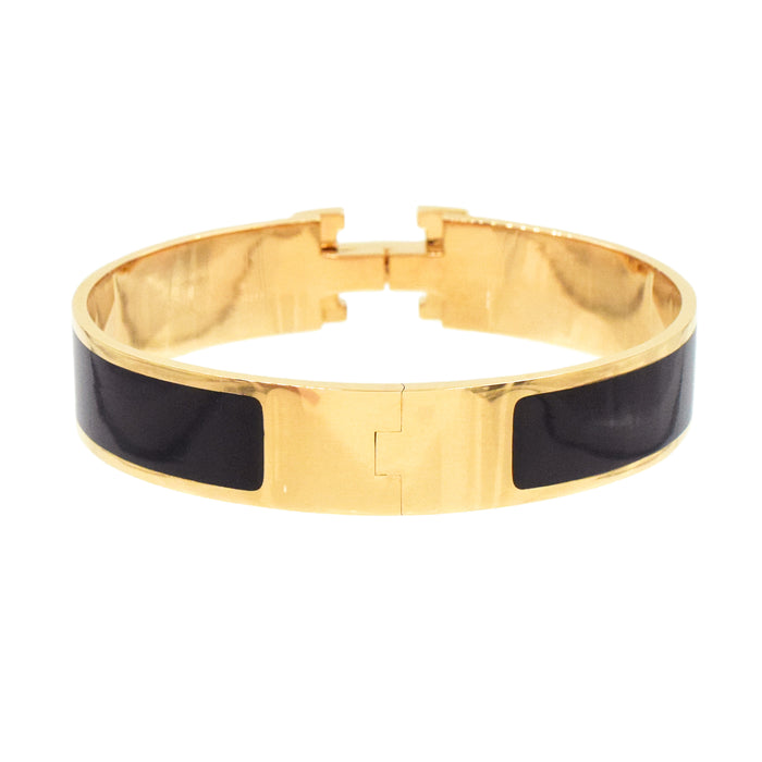 18K Hermes Clic Diamond Bracelet