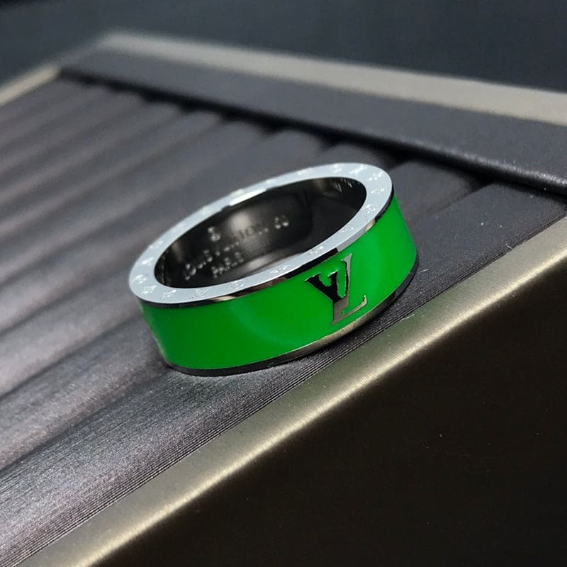18K Louis Vuitton Ceramic Set of Two Ring