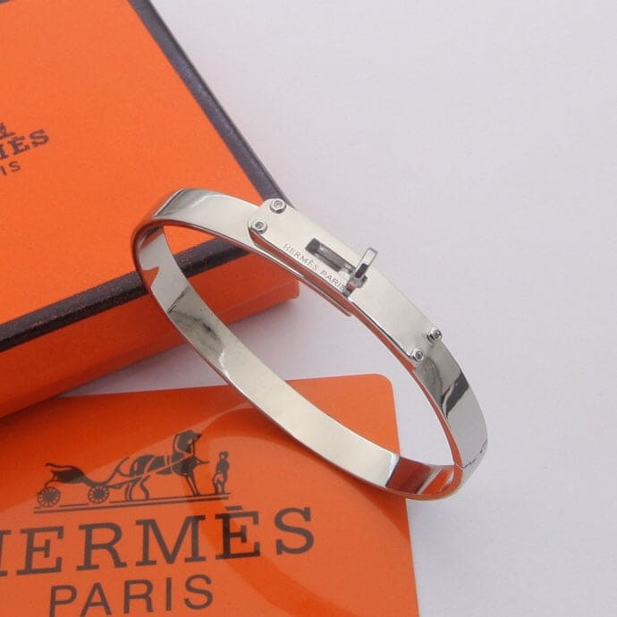 18K Hermes White Gold Kelly Bracelet