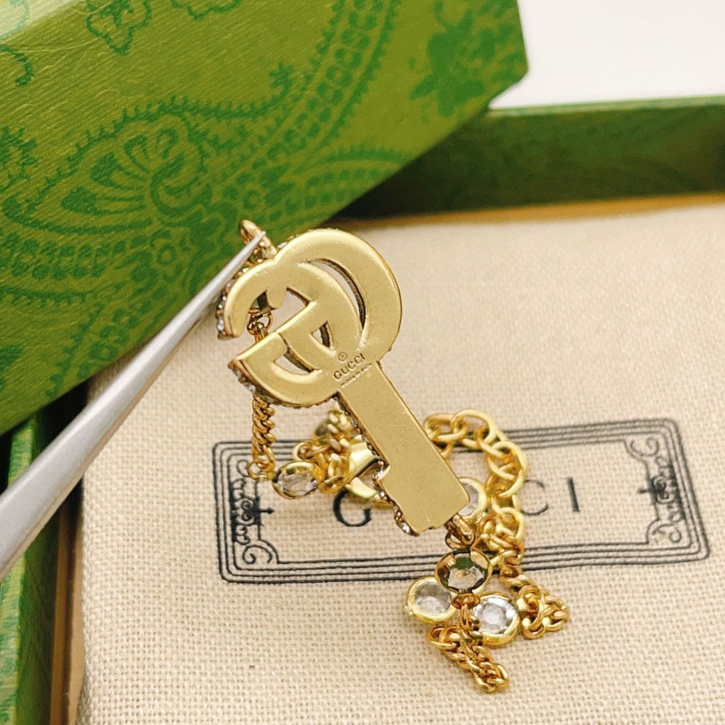 18K Gucci Double Crystal Key Bracelet
