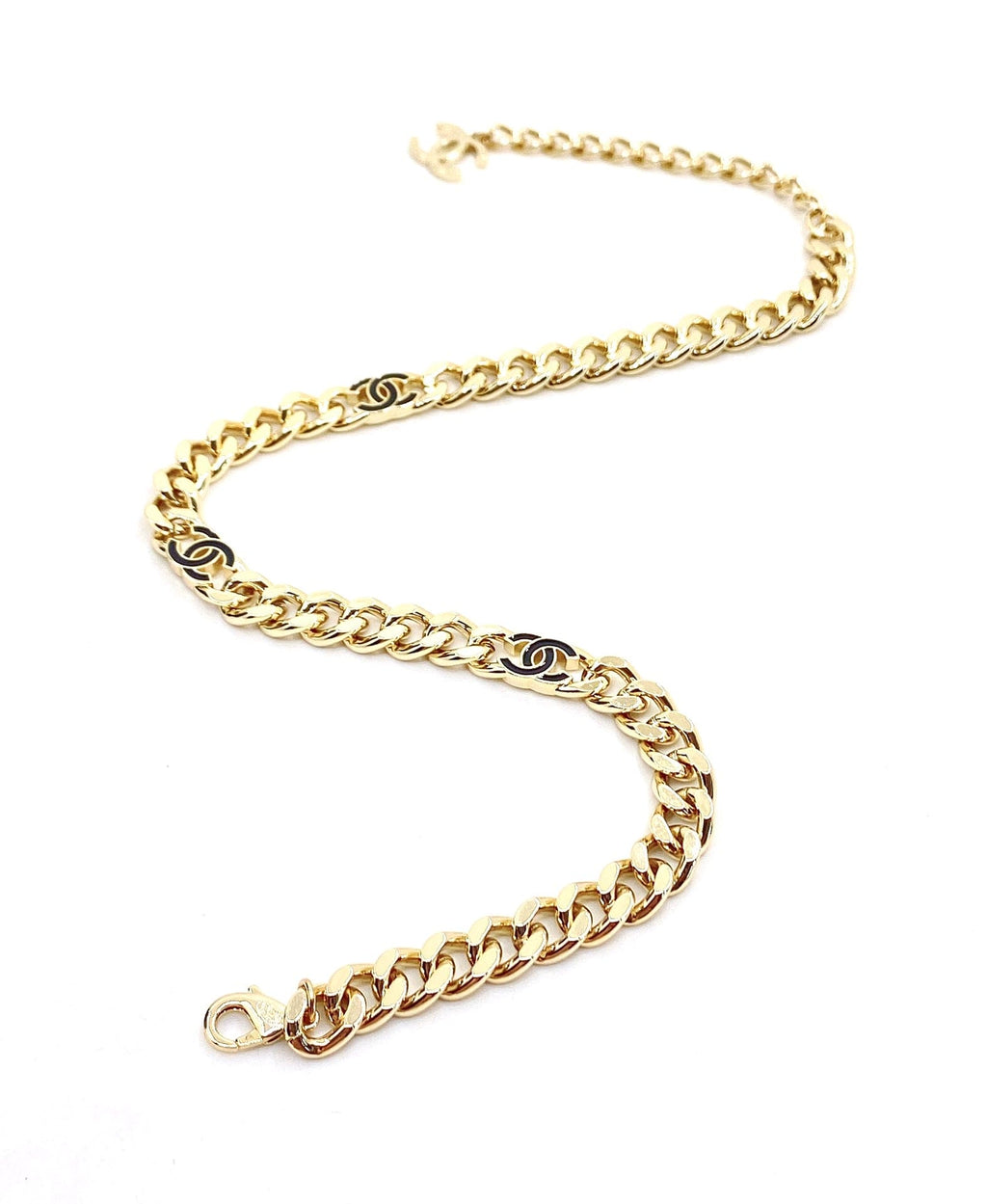 18K Chanel Black Chain Necklace