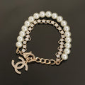 18K Chanel Pearls Chain Bracelet