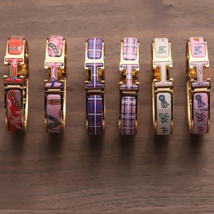 18K Hermes Clic Purple Bracelet