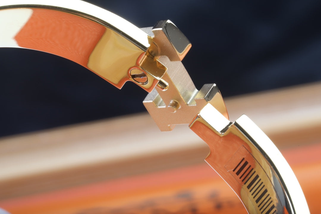 18K Hermes Clic H Lift Blue Bracelet