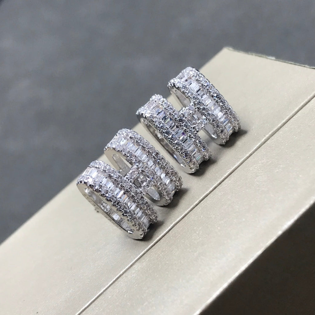 18K Hermes Pop Diamonds Earrings