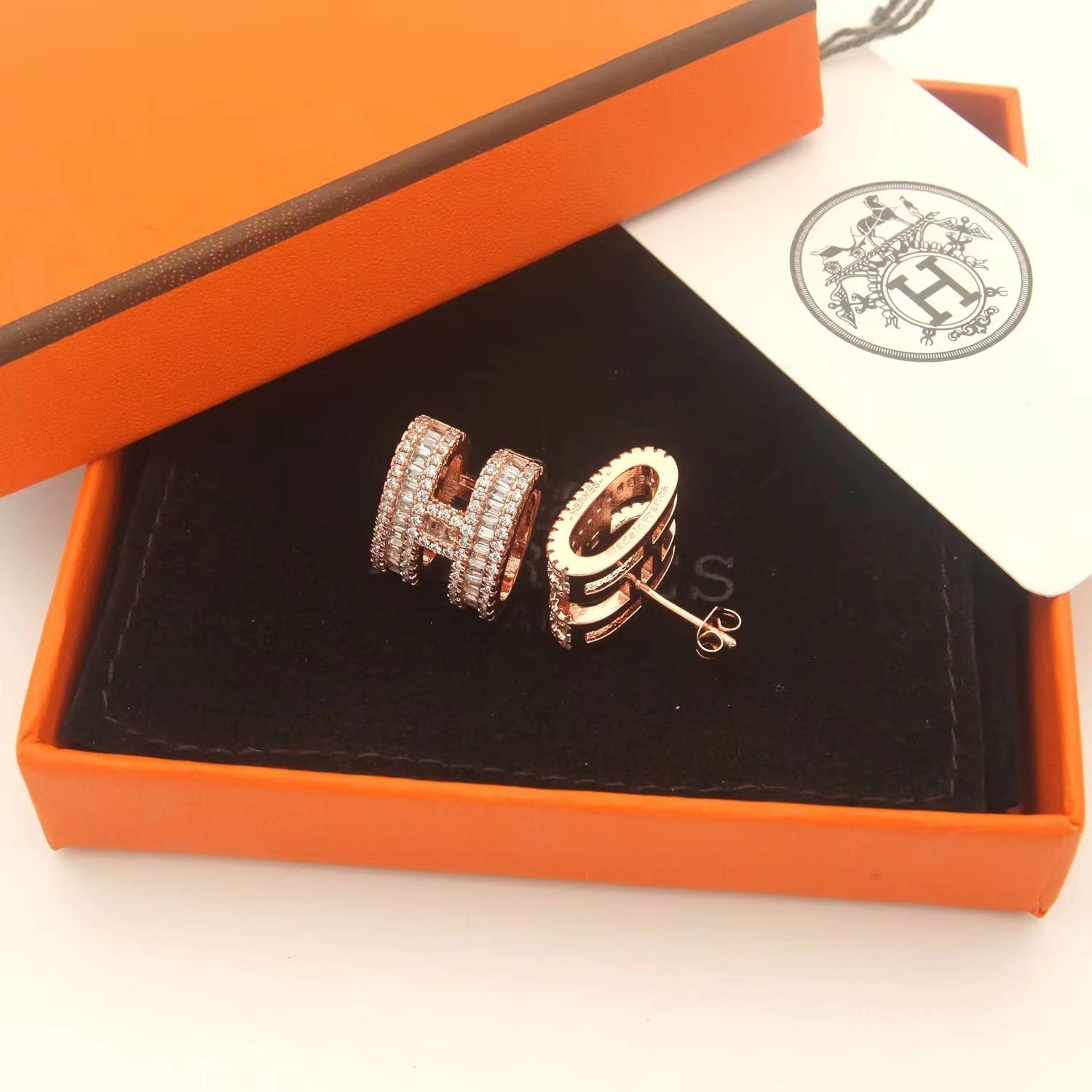 18K Hermes Pop Diamonds Earrings