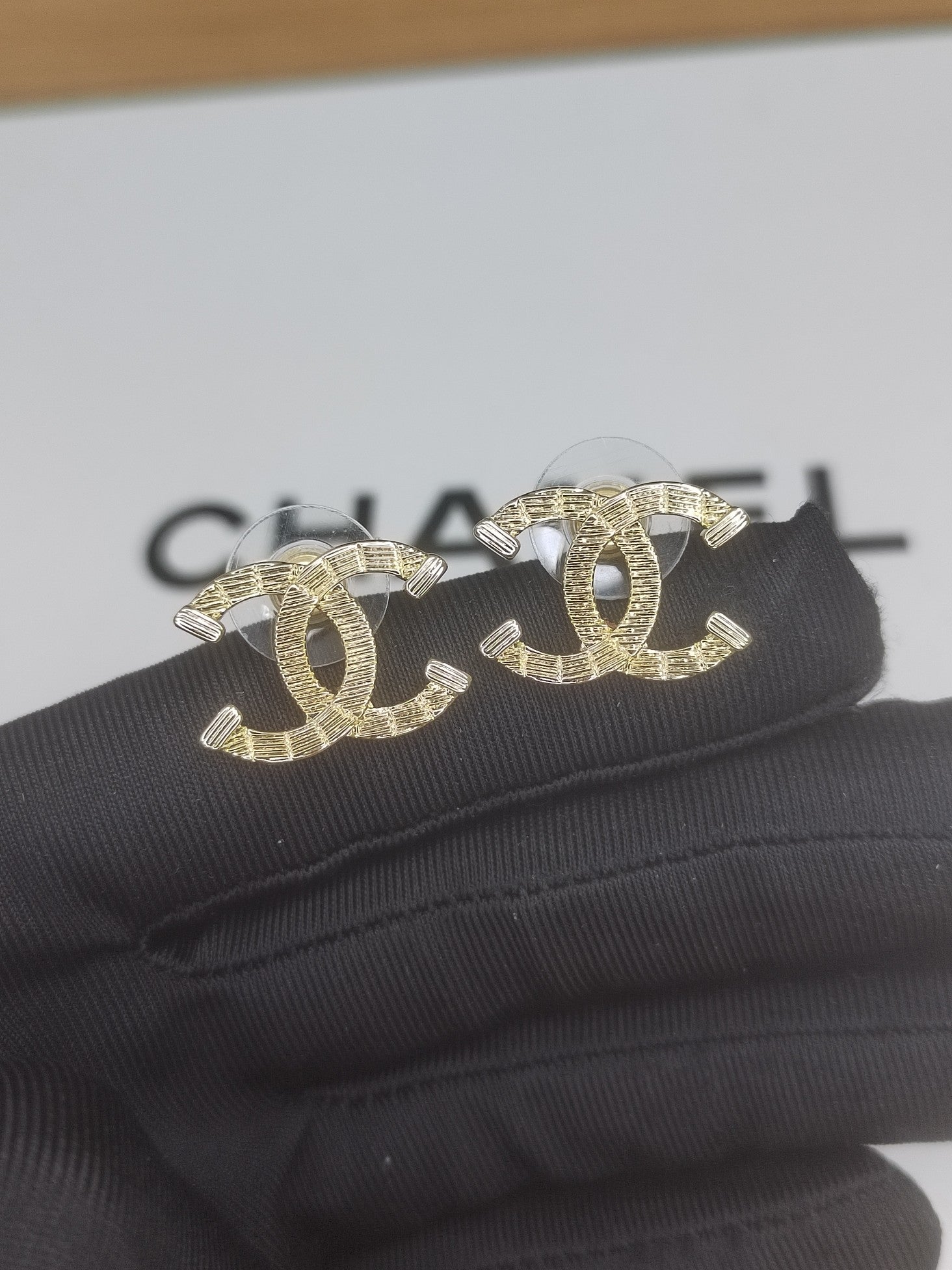 18K Chanel Classic Earrings