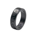 18K Bvlgari White Gold Black Ceramic Diamond Ring