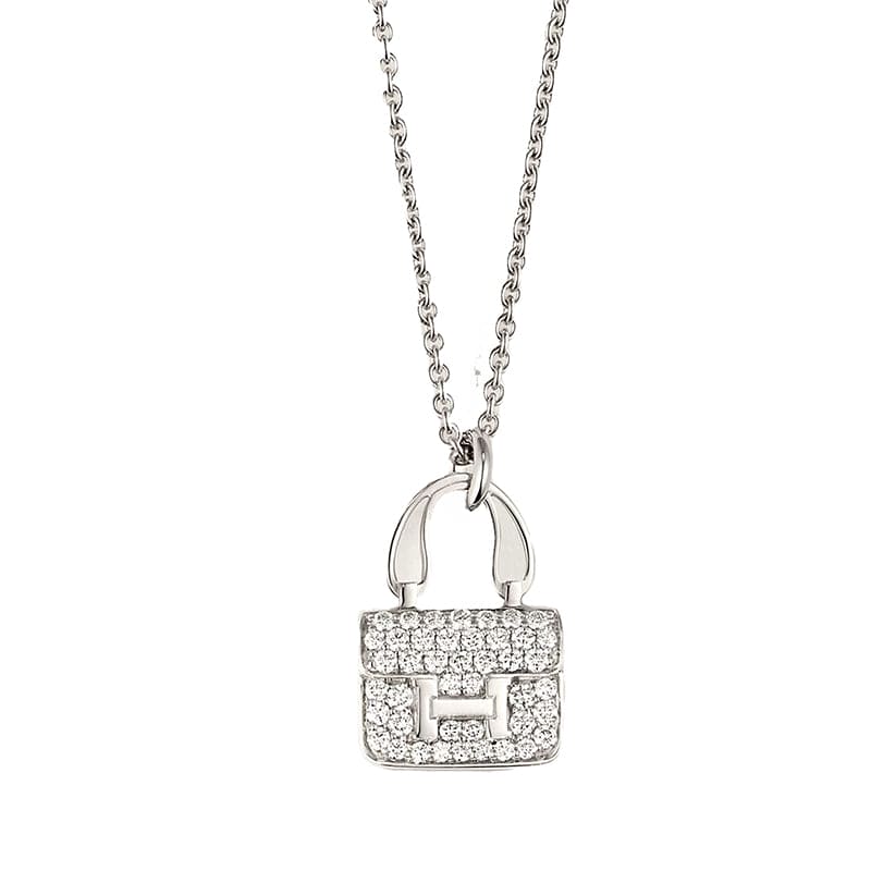 18K Hermes Amulettes Constance Pendant Necklace