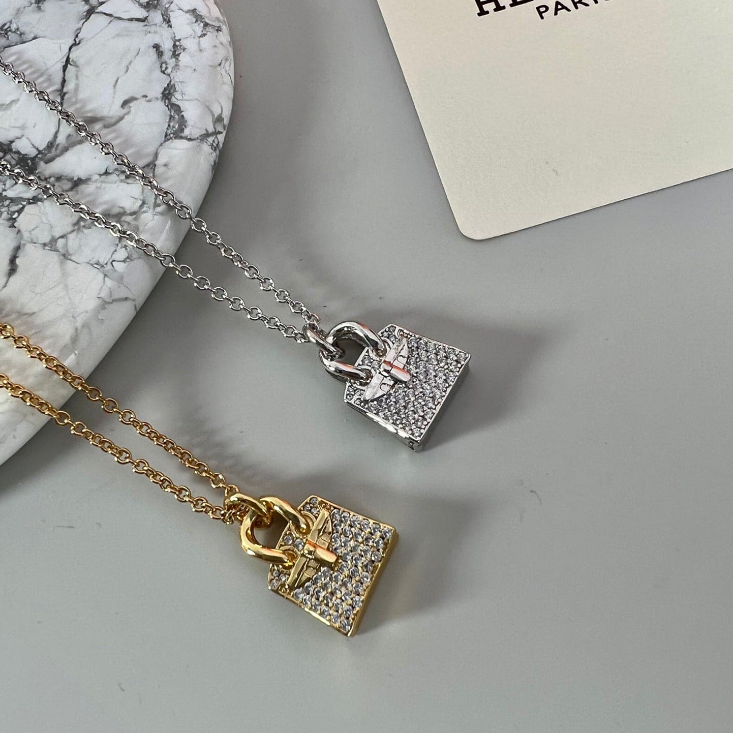 18K Hermes Amulettes Birkin Pendant Necklace