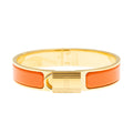 18K Hermes Clic Cadenas Orange Bracelet