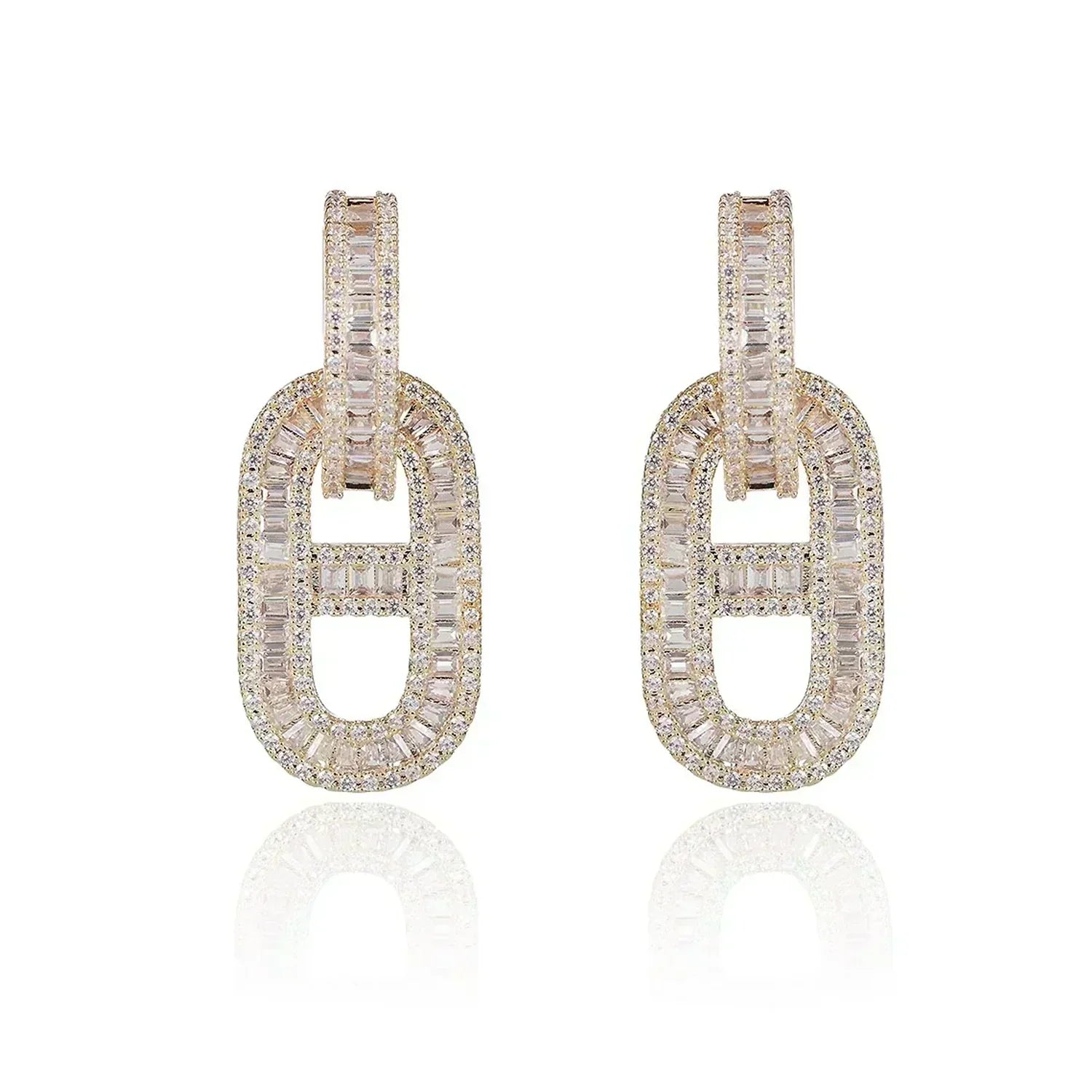 18K Hermes Diamonds Earrings