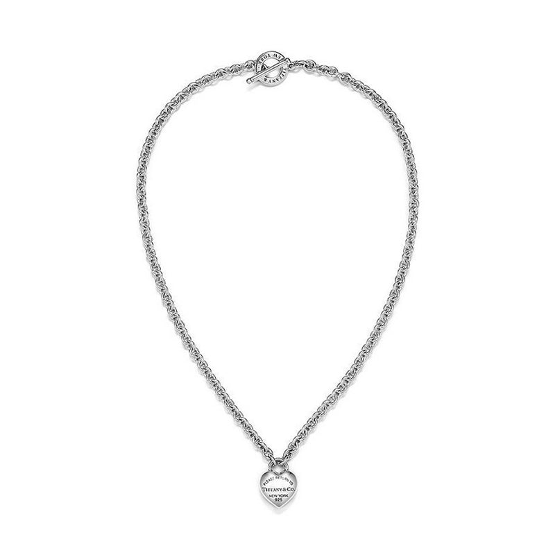 18K Tiffany Return to Full Heart Tag Chain Necklace