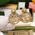 18K Gucci Double Pendant Earrings