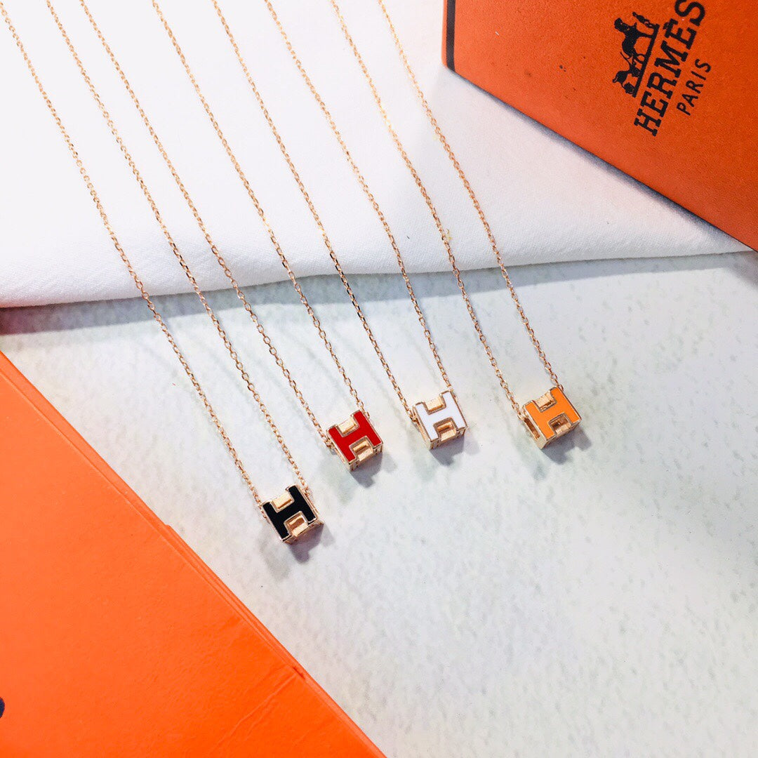 18K Hermes Cage D'H Necklace