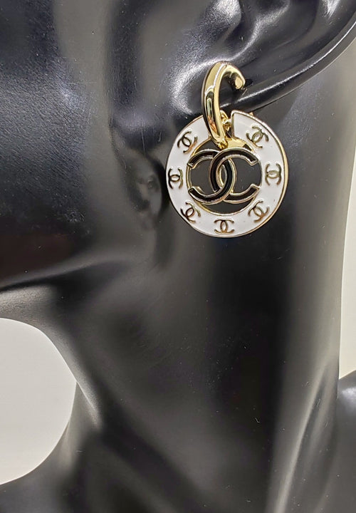 18K Chanel Circle Earrings
