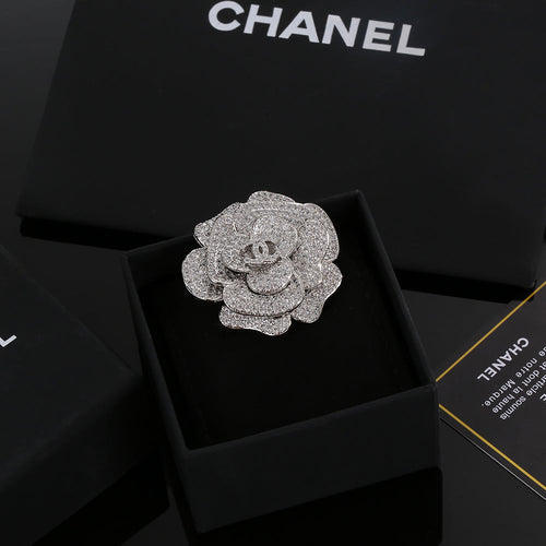 18K Chanel Camellia Diamonds Brooch