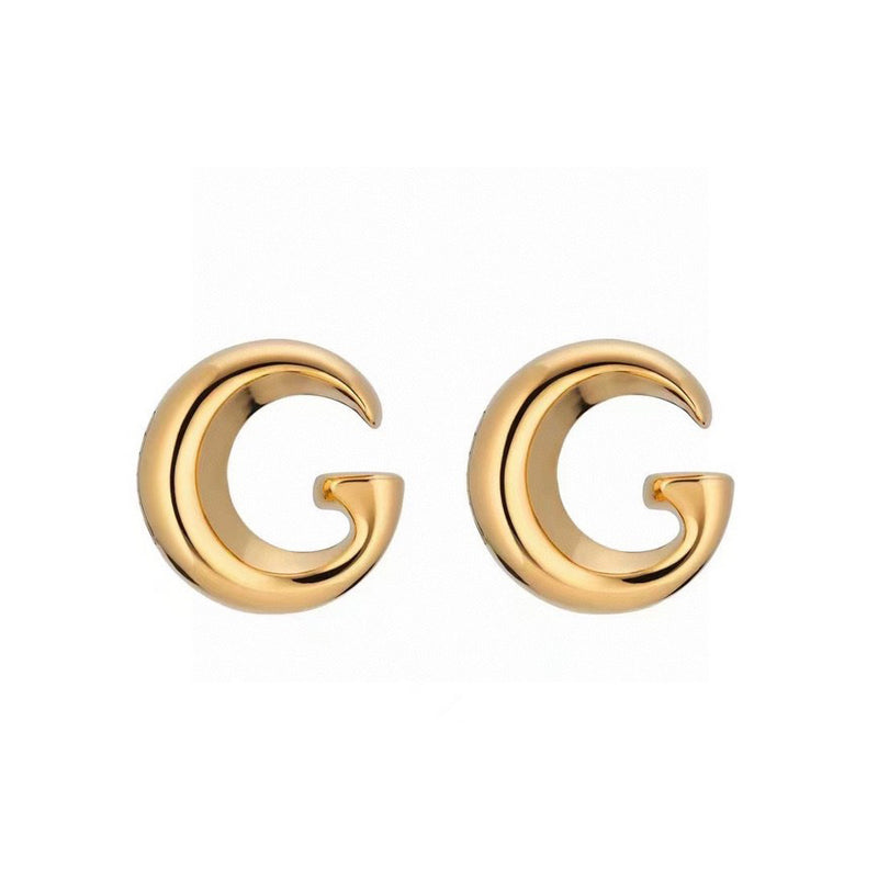 18K Gucci Double GucciLogo Earrings