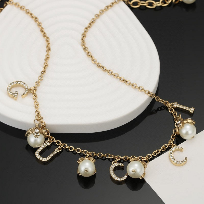 18K Gucci Double Pearl Necklace