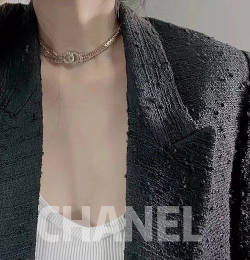 18K Chanel Chain Choker Necklace