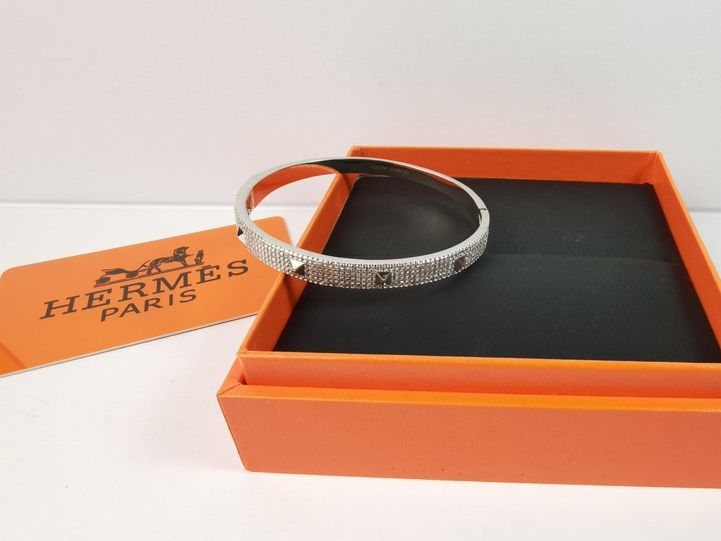 18K Hermes Collier De Chien Diamond Bracelet