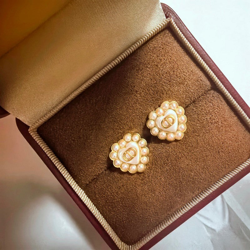 18K Dior Petit Baroque Stud Earrings