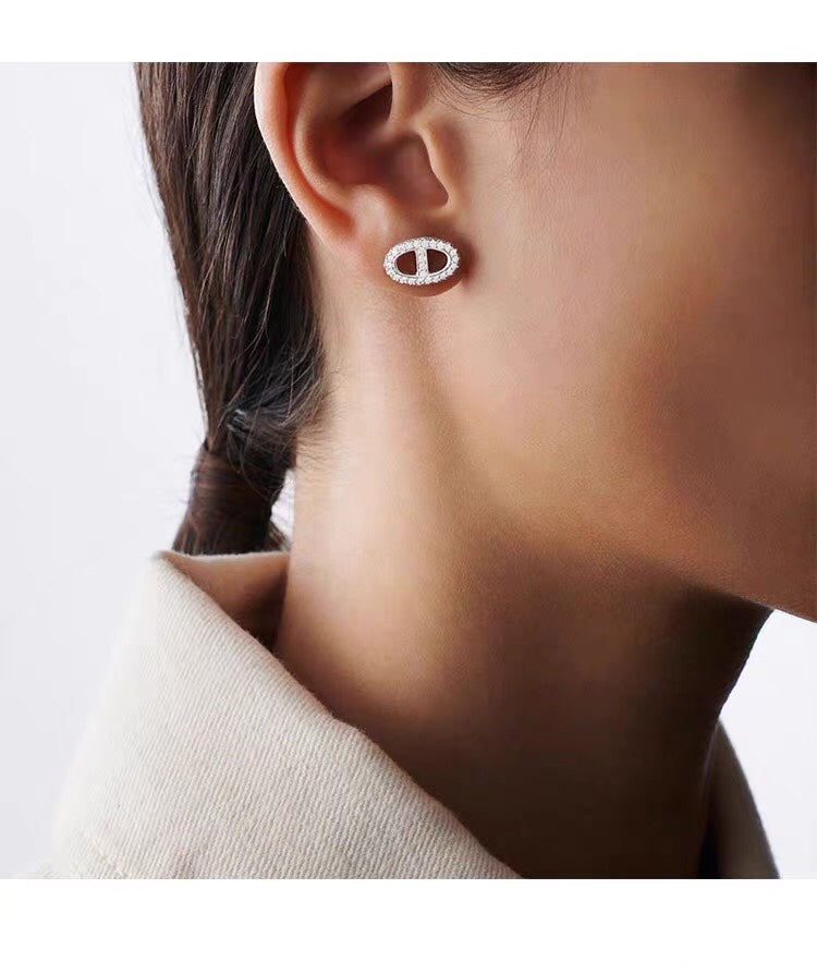 18K Hermes Farandole Diamond Earrings