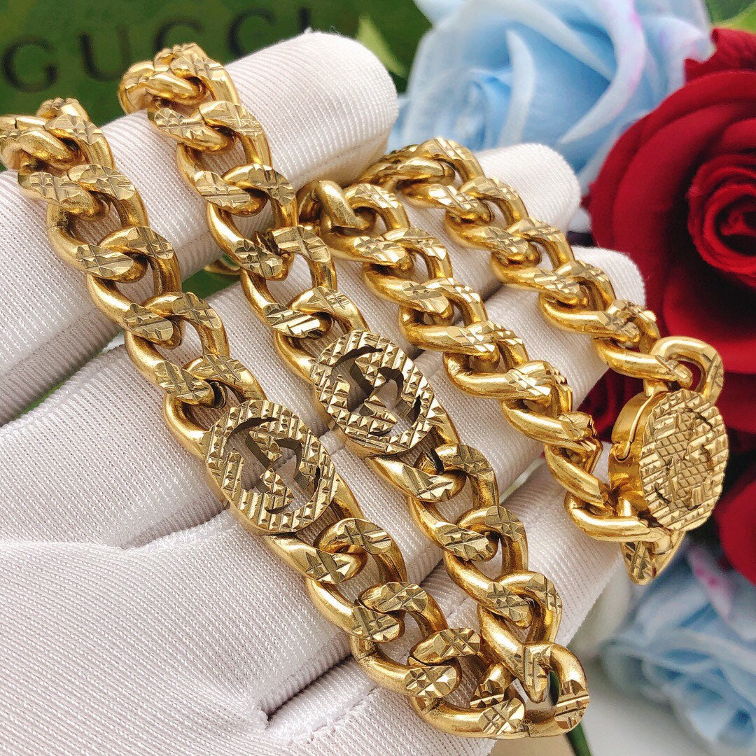 18K Gucci Double Chain Bracelet