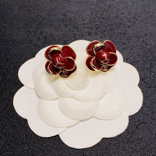 18K Chanel Camellia Earrings