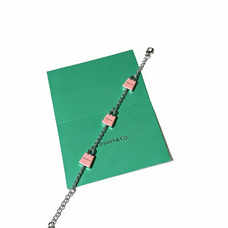 18K Tiffany Return to Pink Bag Bracelet