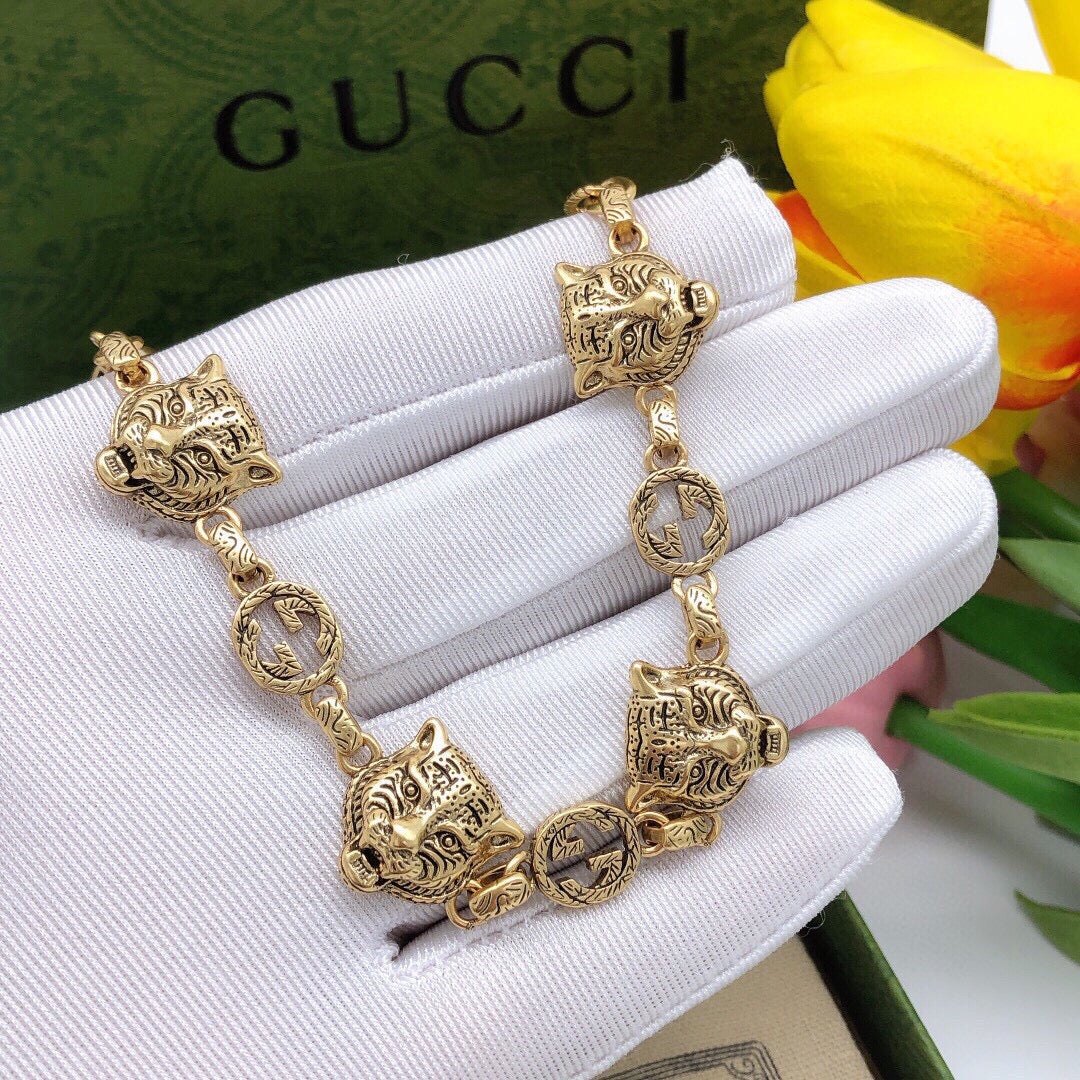 18K Gucci Double Tiger Bracelet