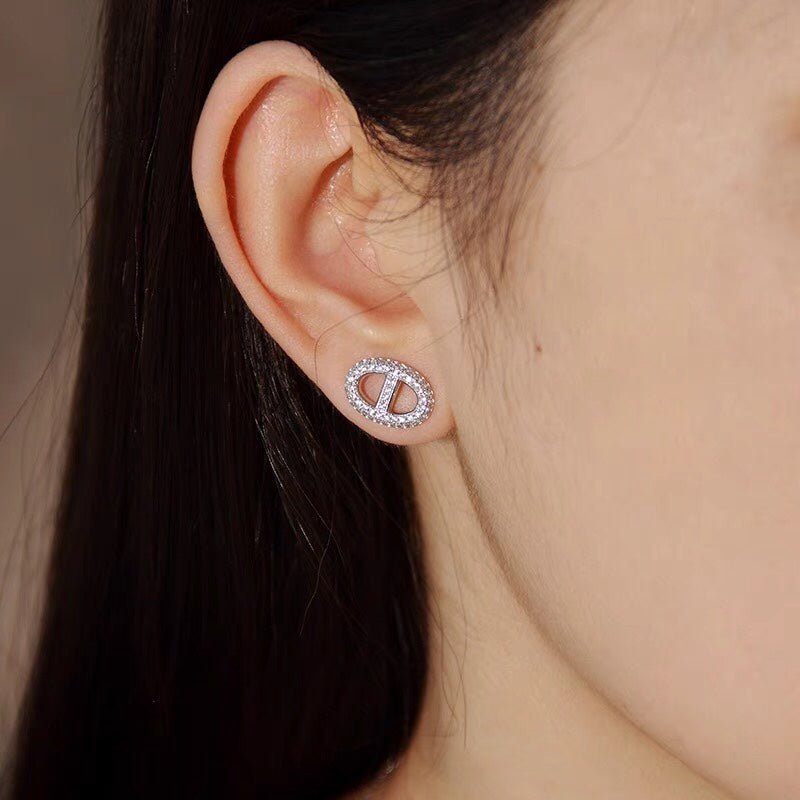 18K Hermes Farandole Diamond Earrings