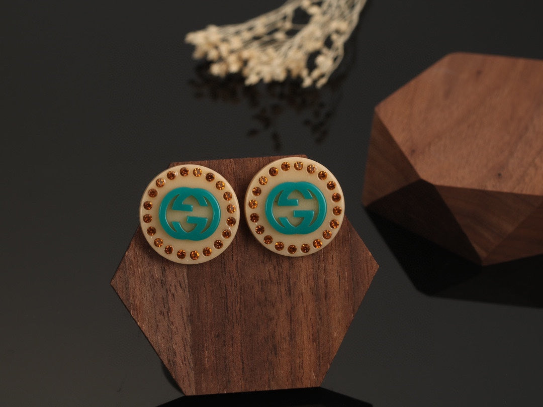 18K Gucci Double Resin Earrings
