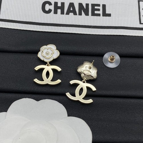 18K Chanel Camellia Earrings