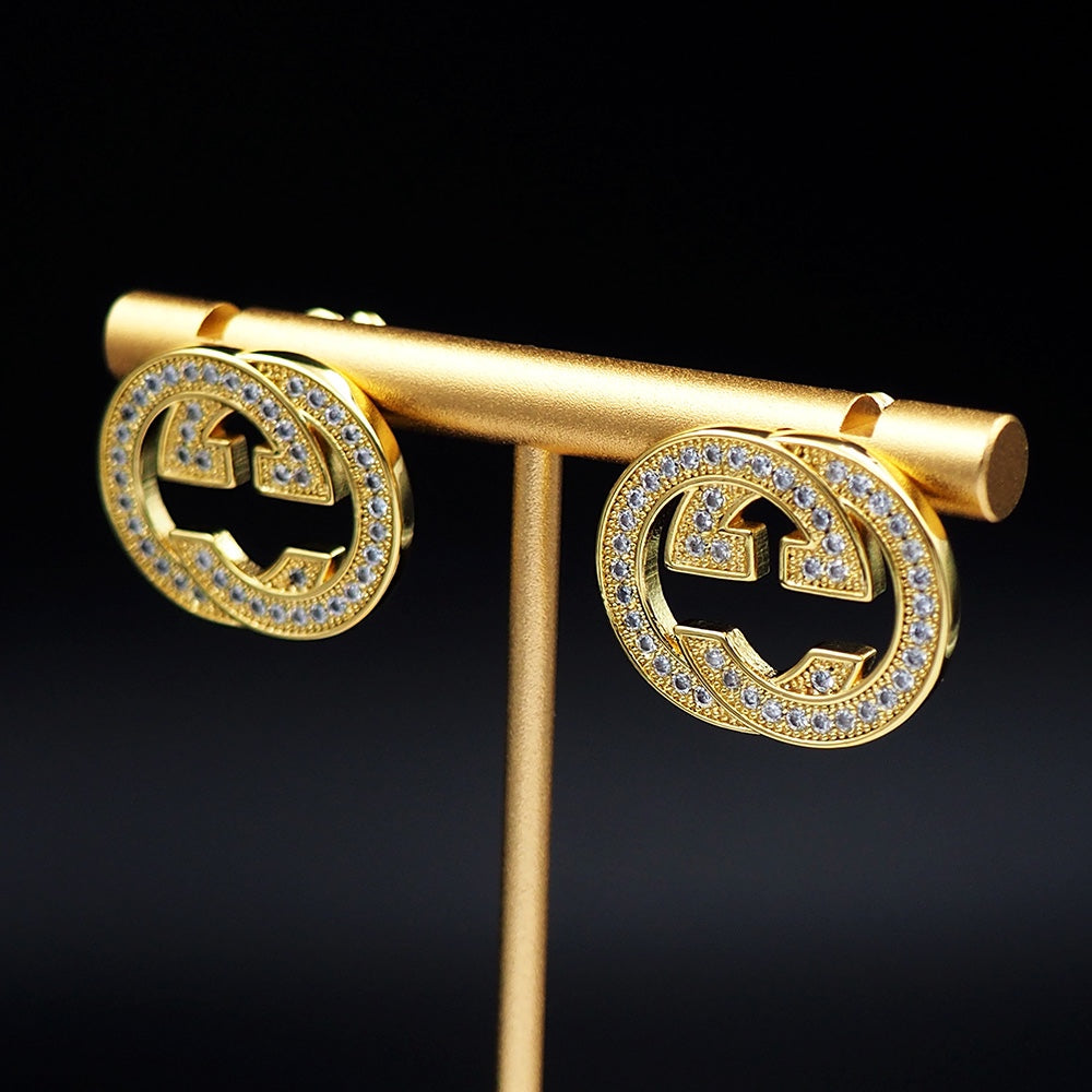 18K Gucci Double Diamonds Earrings
