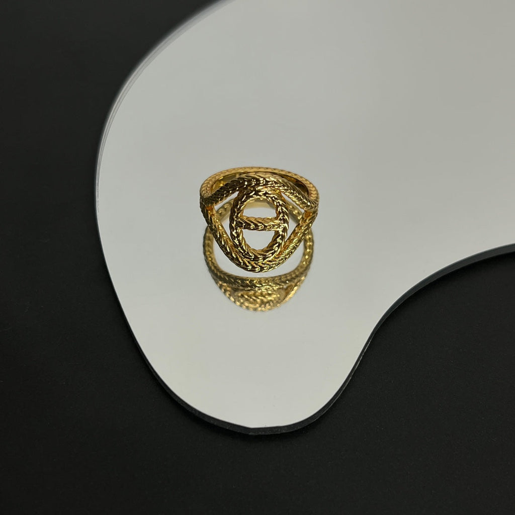 18K Hermes Chaine D'Ancre Danae Medium Ring
