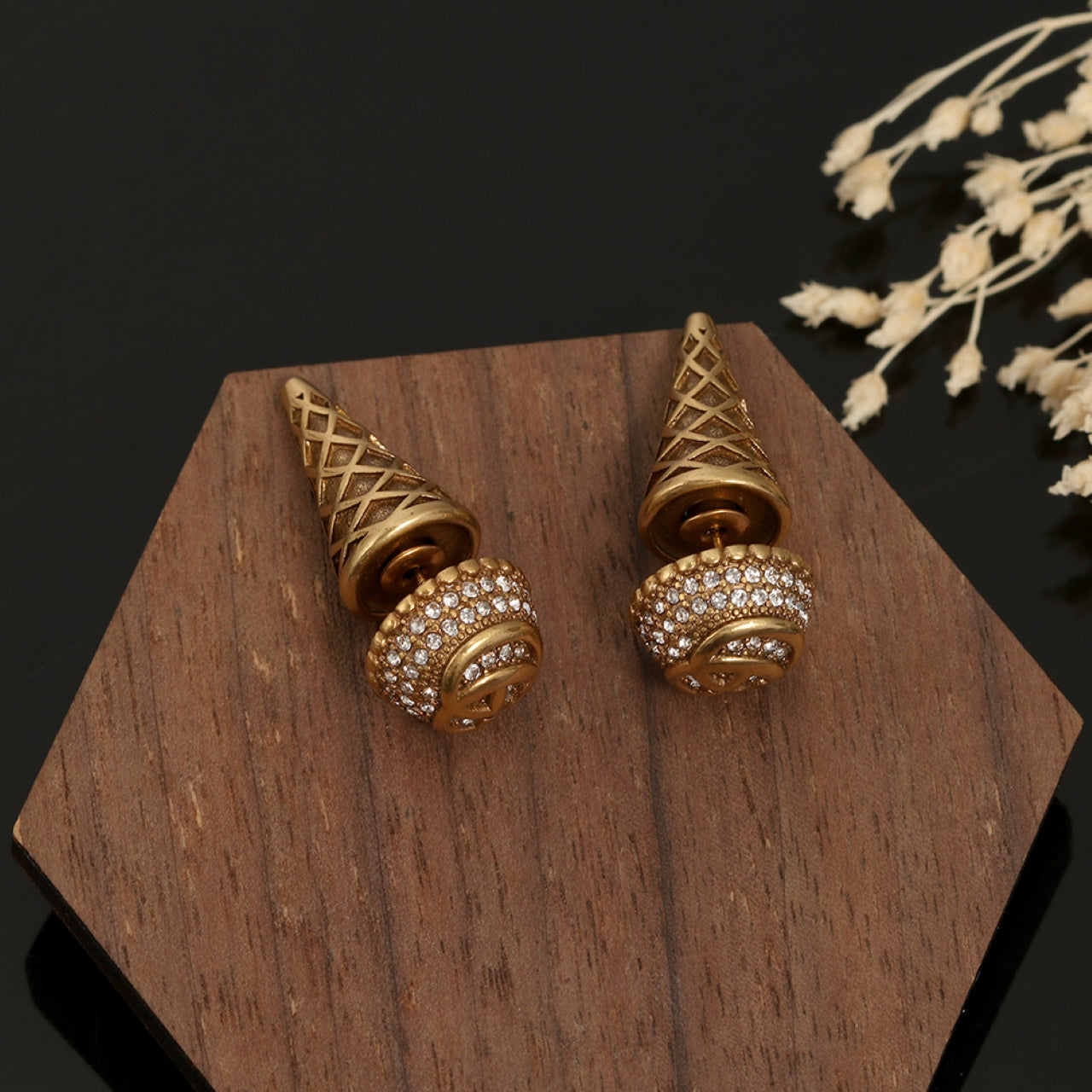 18K Gucci Double Vintage Earrings