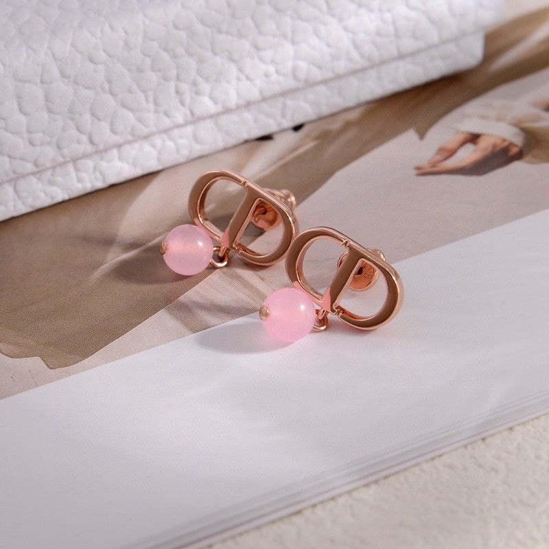 18K Dior Petit Pink Earrings